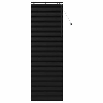 Venetian Blind Black 85 x 250 cm 35 mm Solid Paulownia Wood