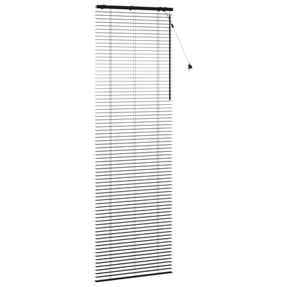 Venetian Blind Black 90 x 250 cm 35 mm Solid Paulownia Wood
