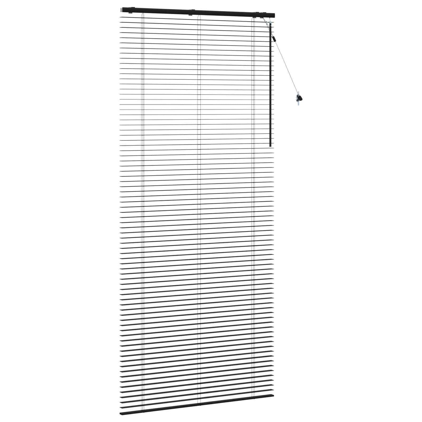 Venetian Blind Black 100 x 250 cm 35 mm Solid Paulownia Wood