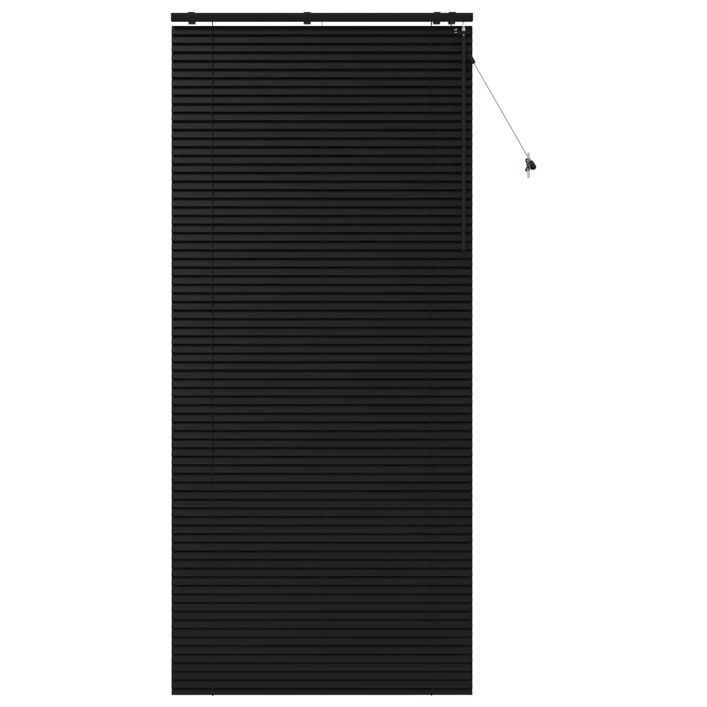 Venetian Blind Black 105 x 250 cm 35 mm Solid Paulownia Wood