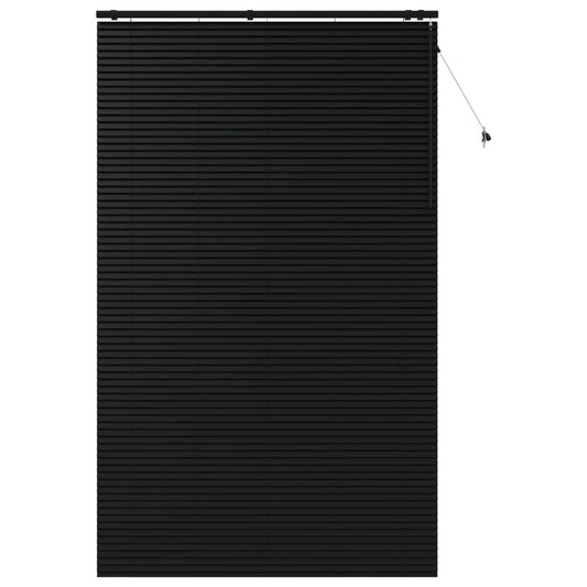 Venetian Blind Black 150 x 250 cm 35 mm Solid Paulownia Wood