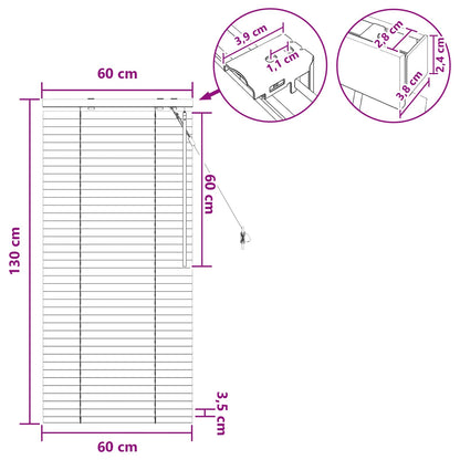 Venetian Blind Dark Brown 60 x 130 cm 35 mm