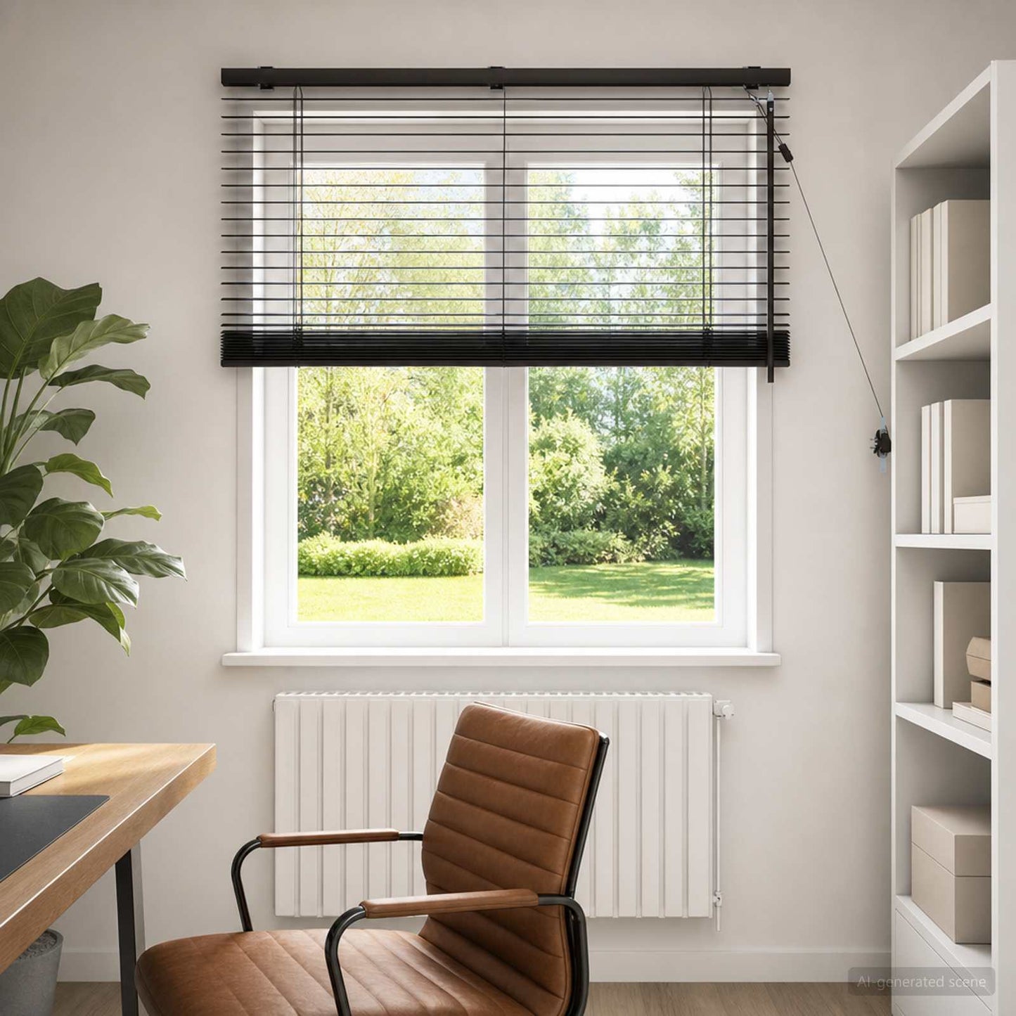 Venetian Blind Dark Brown 115 x 130 cm 35 mm