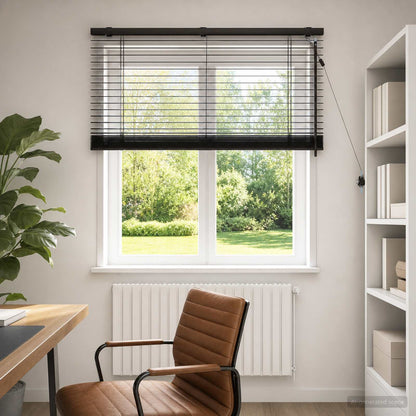 Venetian Blind Dark Brown 110 x 130 cm 35 mm