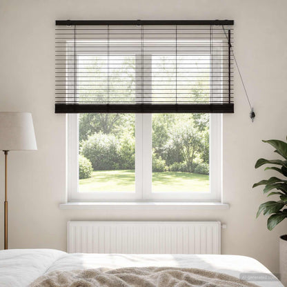 Venetian Blind Dark Brown 130 x 130 cm 35 mm