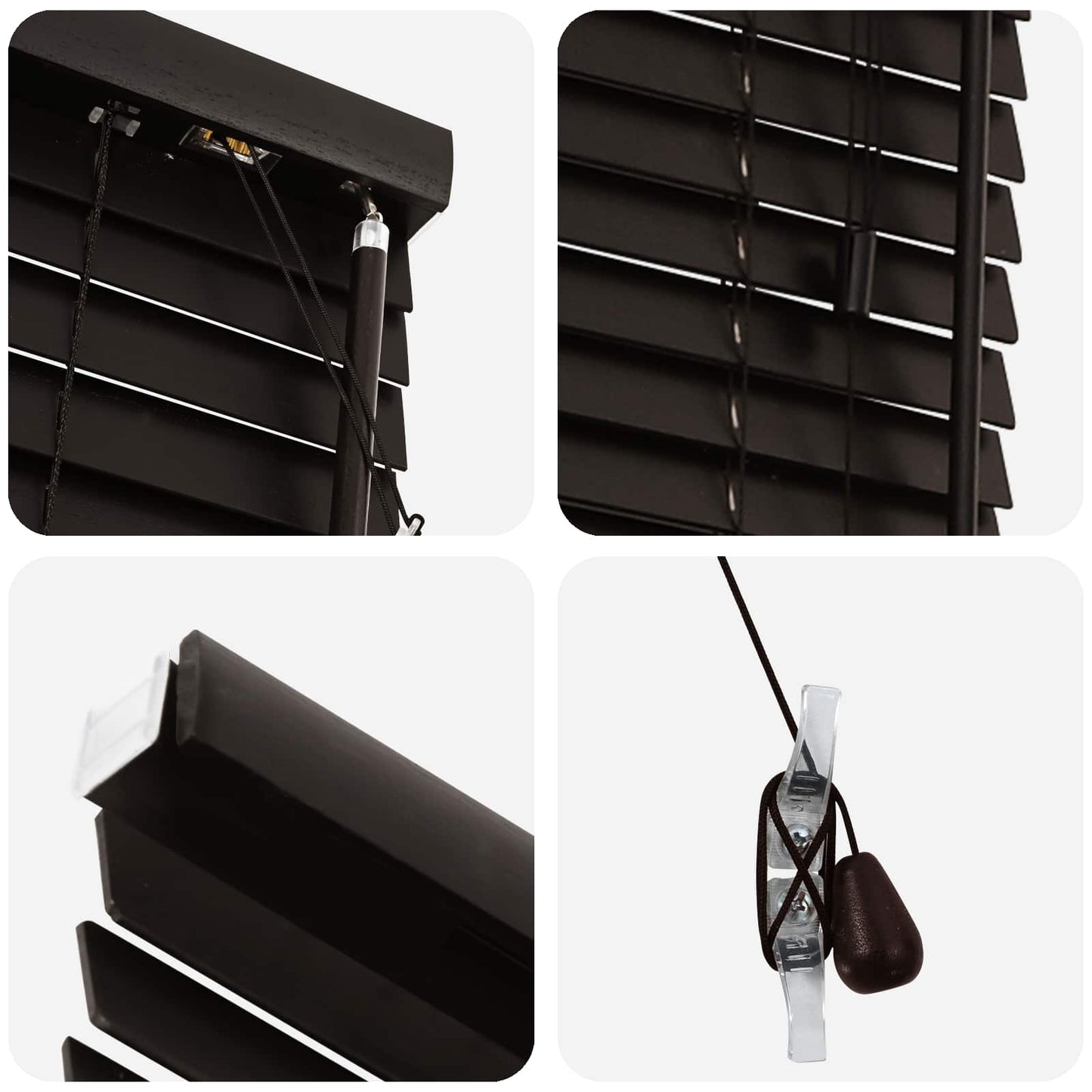 Venetian Blind Dark Brown 160 x 130 cm 35 mm