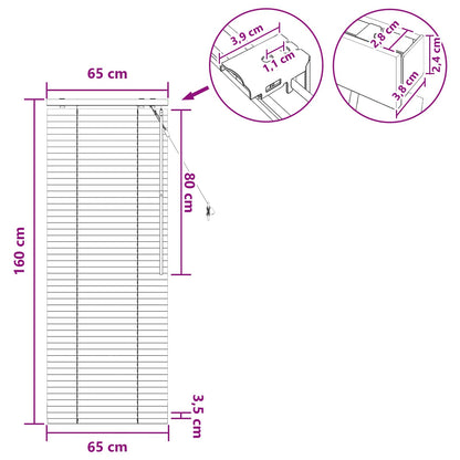 Venetian Blind Dark Brown 65 x 160 cm 35 mm