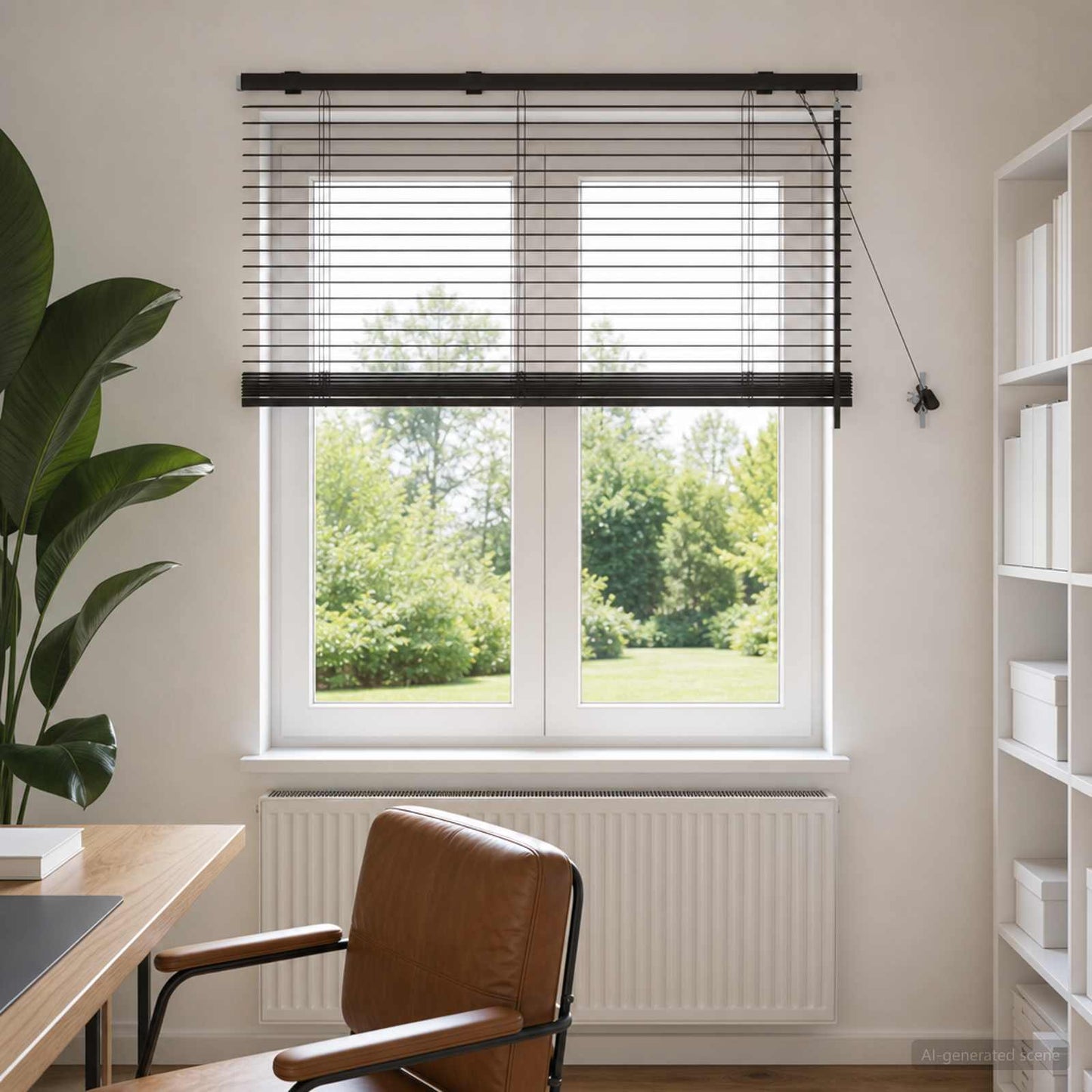 Venetian Blind Dark Brown 100 x 160 cm 35 mm