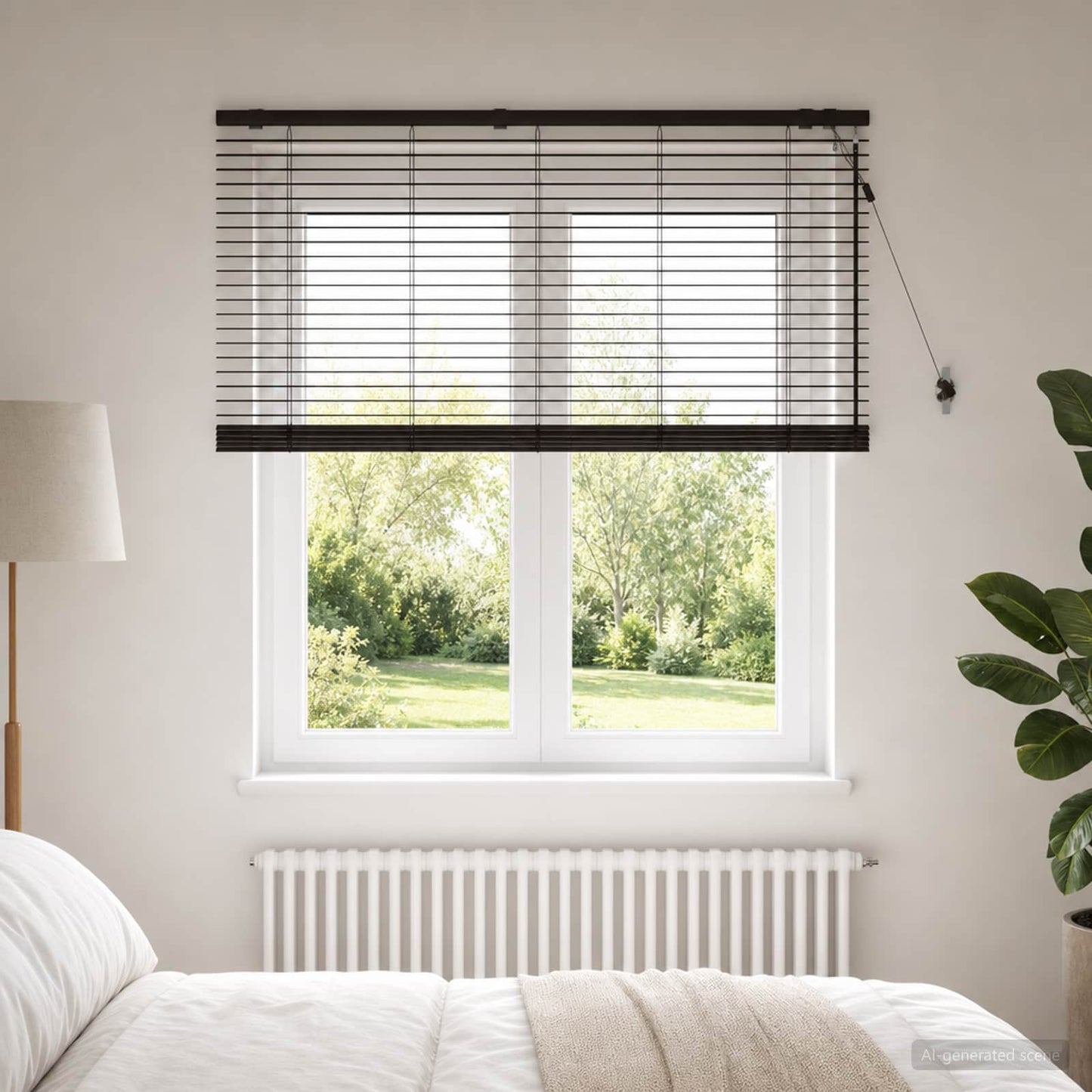 Venetian Blind Dark Brown 125 x 160 cm 35 mm