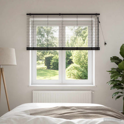 Venetian Blind Dark Brown 160 x 160 cm 35 mm