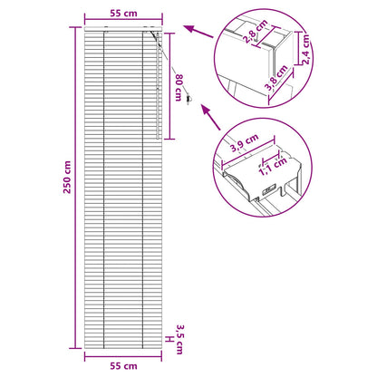Venetian Blind Dark Brown 55 x 250 cm 35 mm