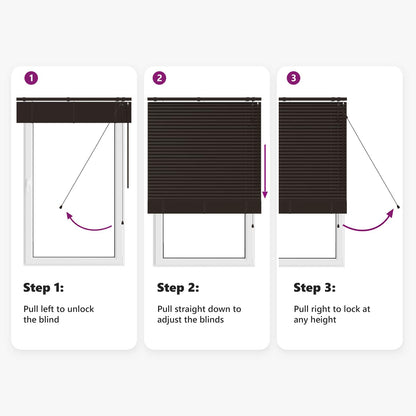 Venetian Blind Dark Brown 90 x 250 cm 35 mm