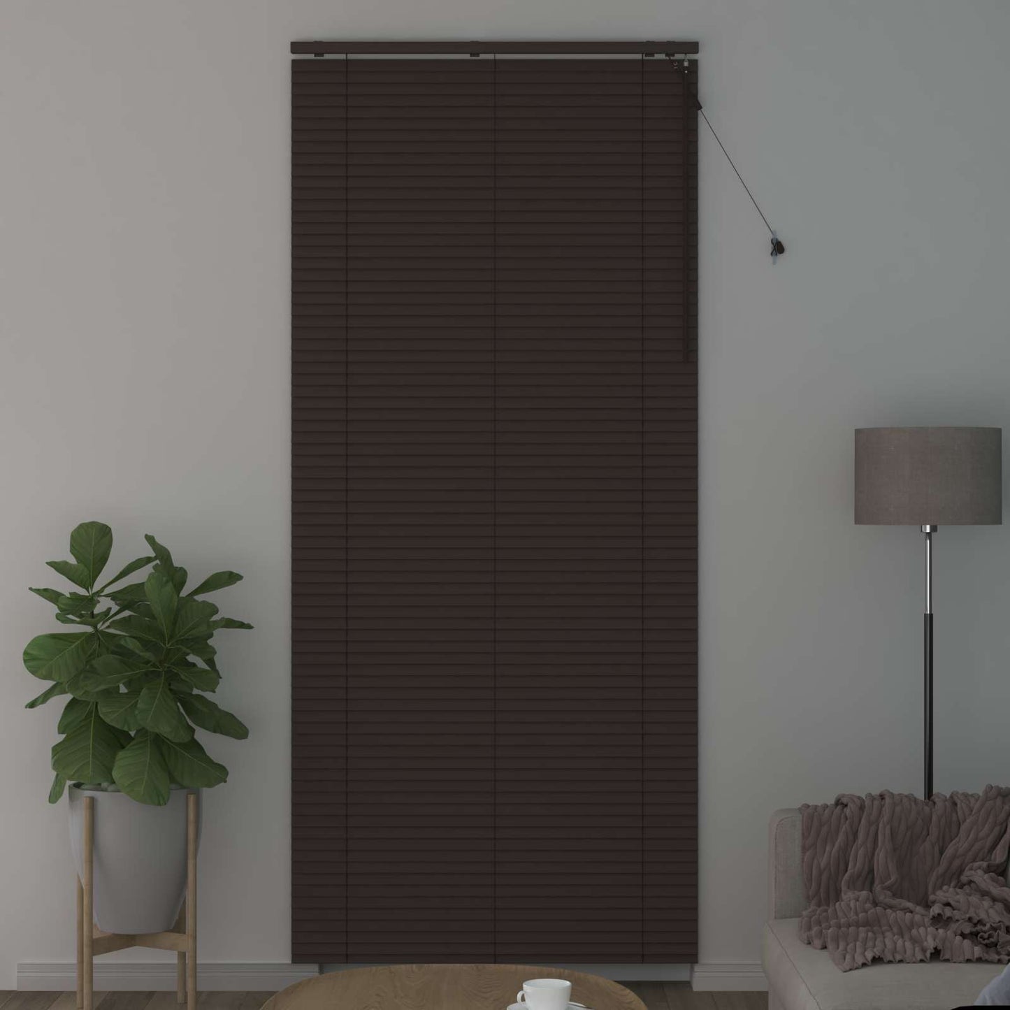 Venetian Blind Dark Brown 110 x 250 cm 35 mm
