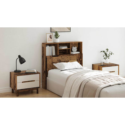 Headboard Cabinet Old Wood 100 x 19 x 103.5 cm Engineered Wood