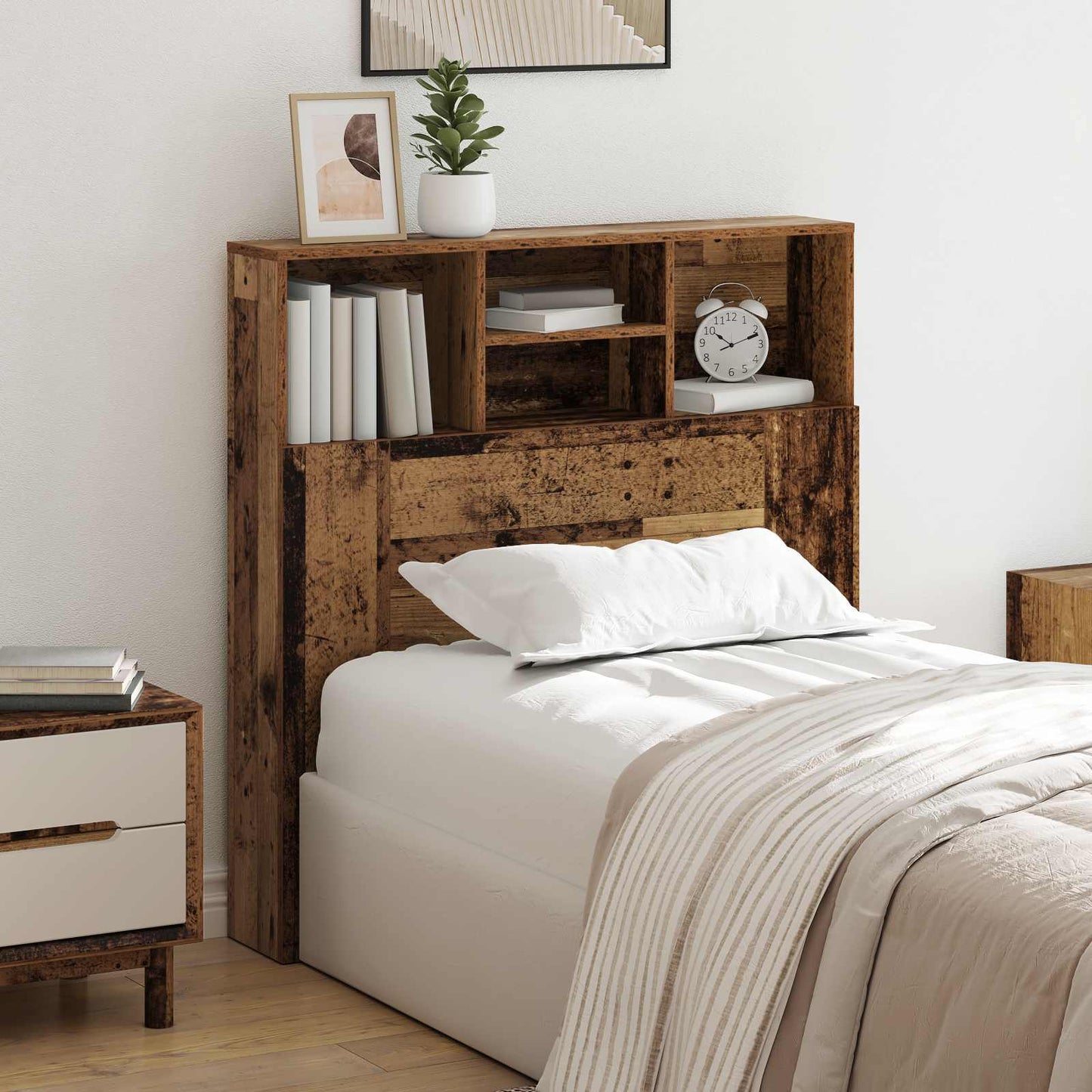 Headboard Cabinet Old Wood Engineered Wood