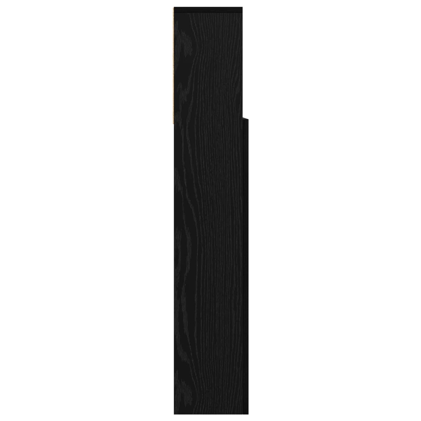Headboard Cabinet Black Oak Engineered Wood