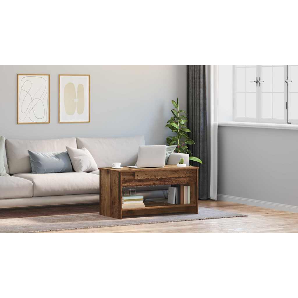 Coffee Table Old Wood 80 x 50.5 x 41.5 cm Engineered Wood