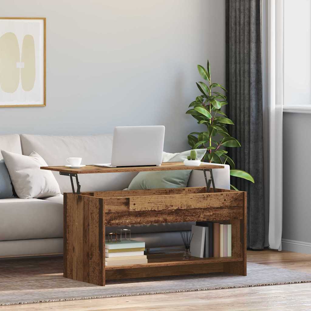 Coffee Table Old Wood 80 x 50.5 x 41.5 cm Engineered Wood