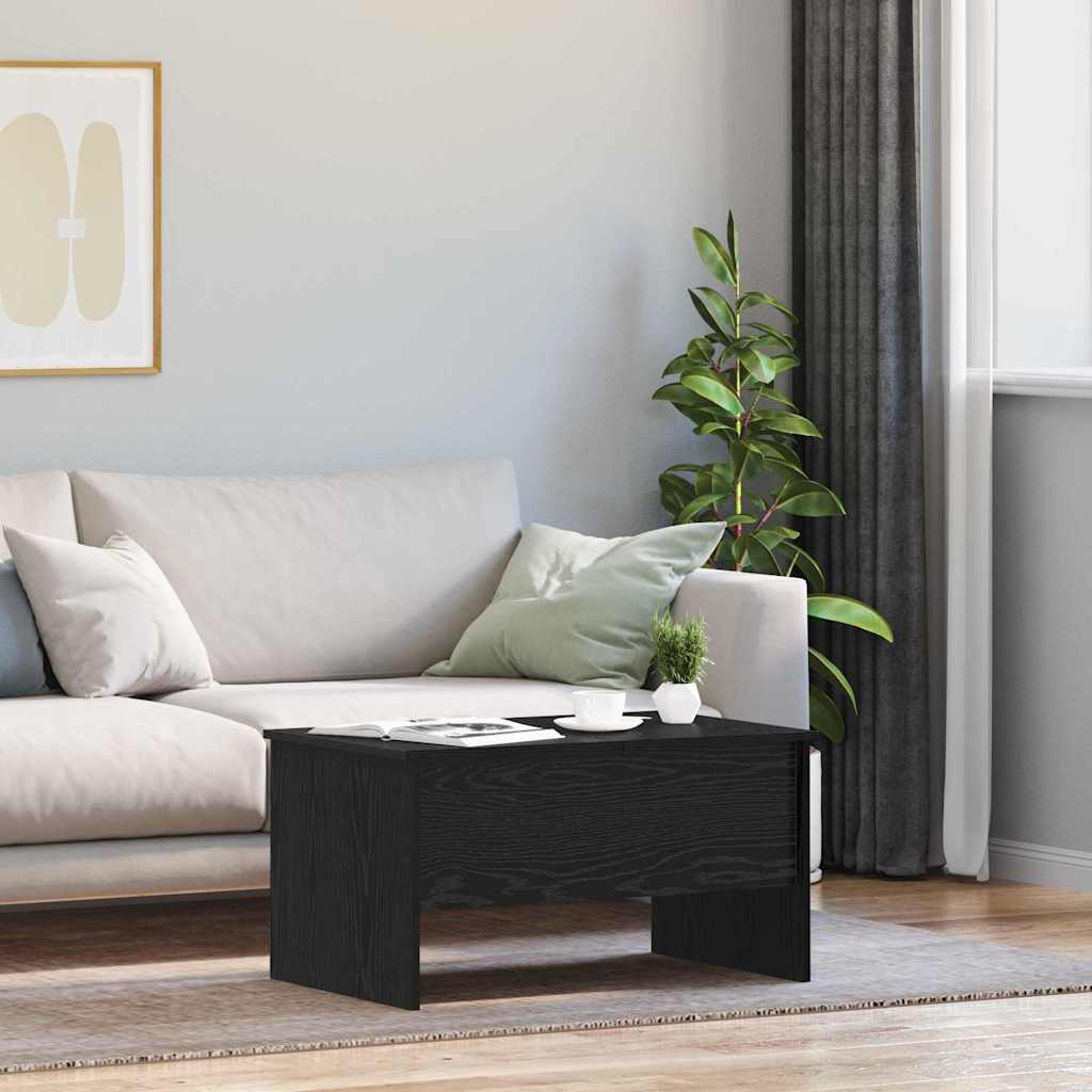 Coffee Table Black Oak 102 x 50.5 x 46.5 cm Engineered Wood