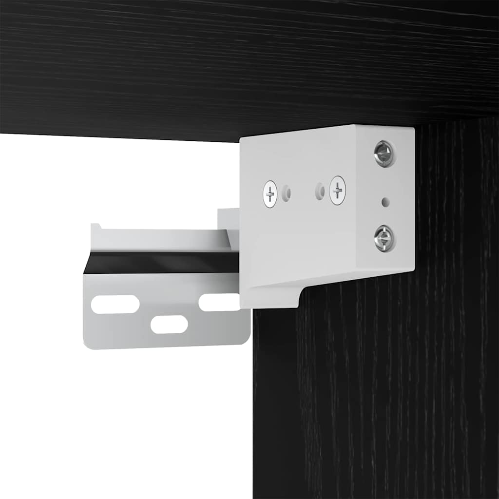 Mirror Cabinet Black Oak 91 x 15 x 76.5 cm Engineered Wood