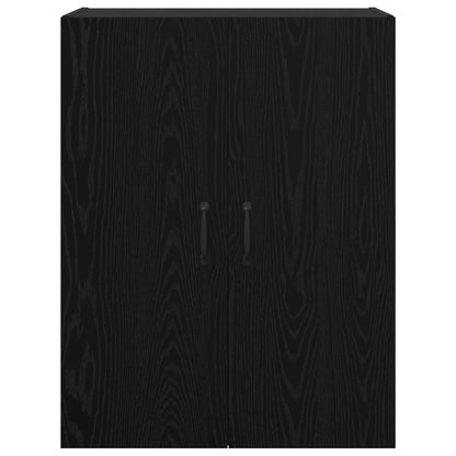 Wall Cabinet Black Oak 69.5 x 34 x 90 cm Engineered Wood