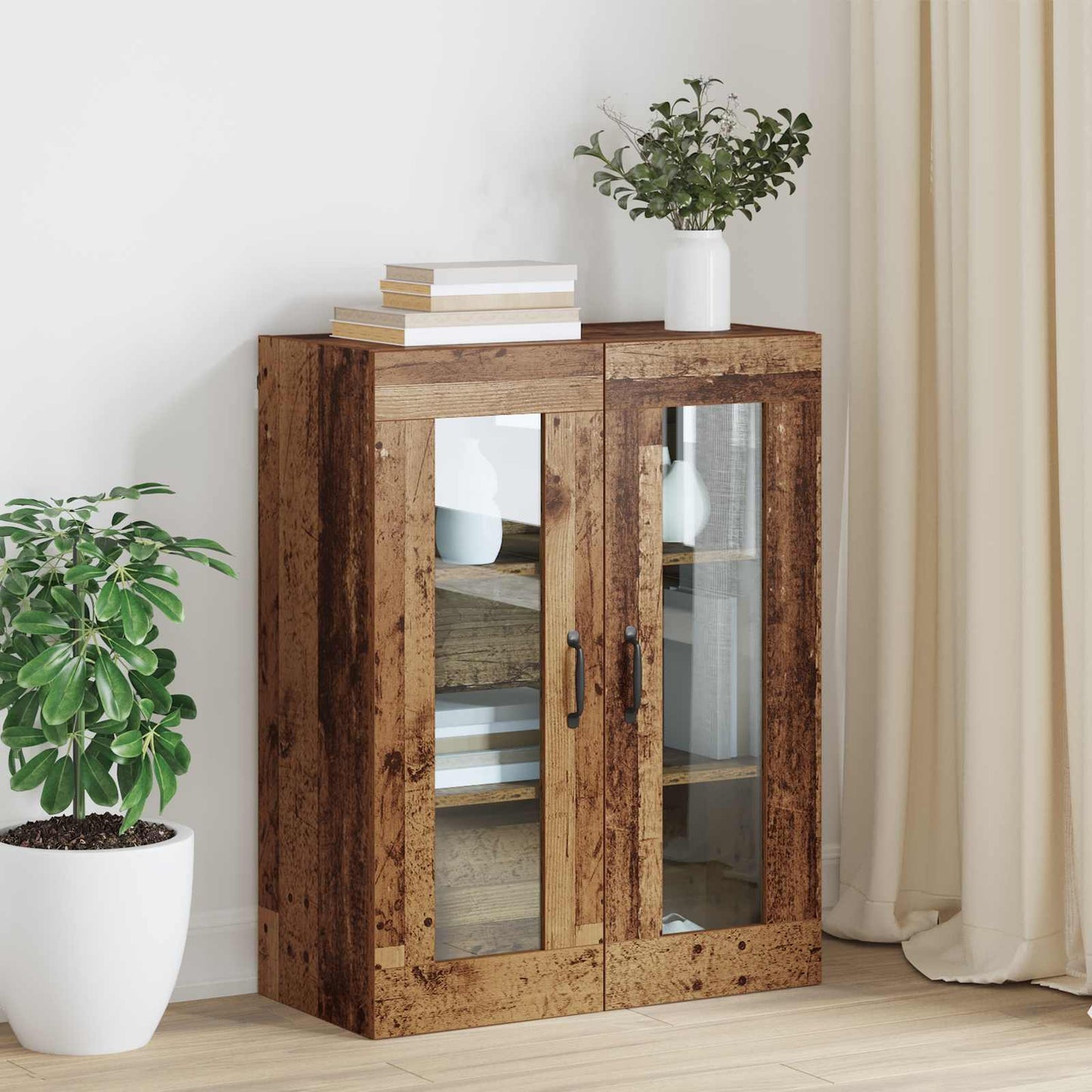 Storage Cabinet Wall-mounted Old Wood 69.5 x 34 x 90 cm