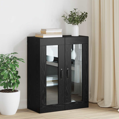 Storage Cabinet Wall-mounted Black Oak 69.5 x 34 x 90 cm