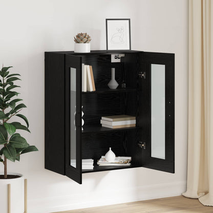Storage Cabinet Wall-mounted Black Oak 69.5 x 34 x 90 cm