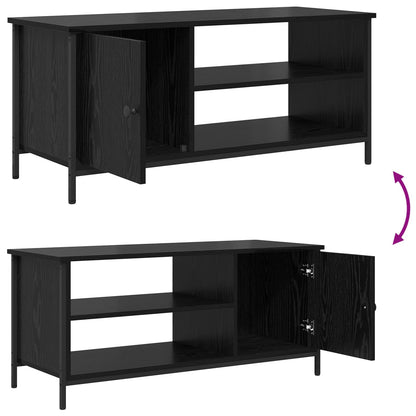 TV Cabinet Black Oak 100 x 40 x 45 cm Engineered Wood