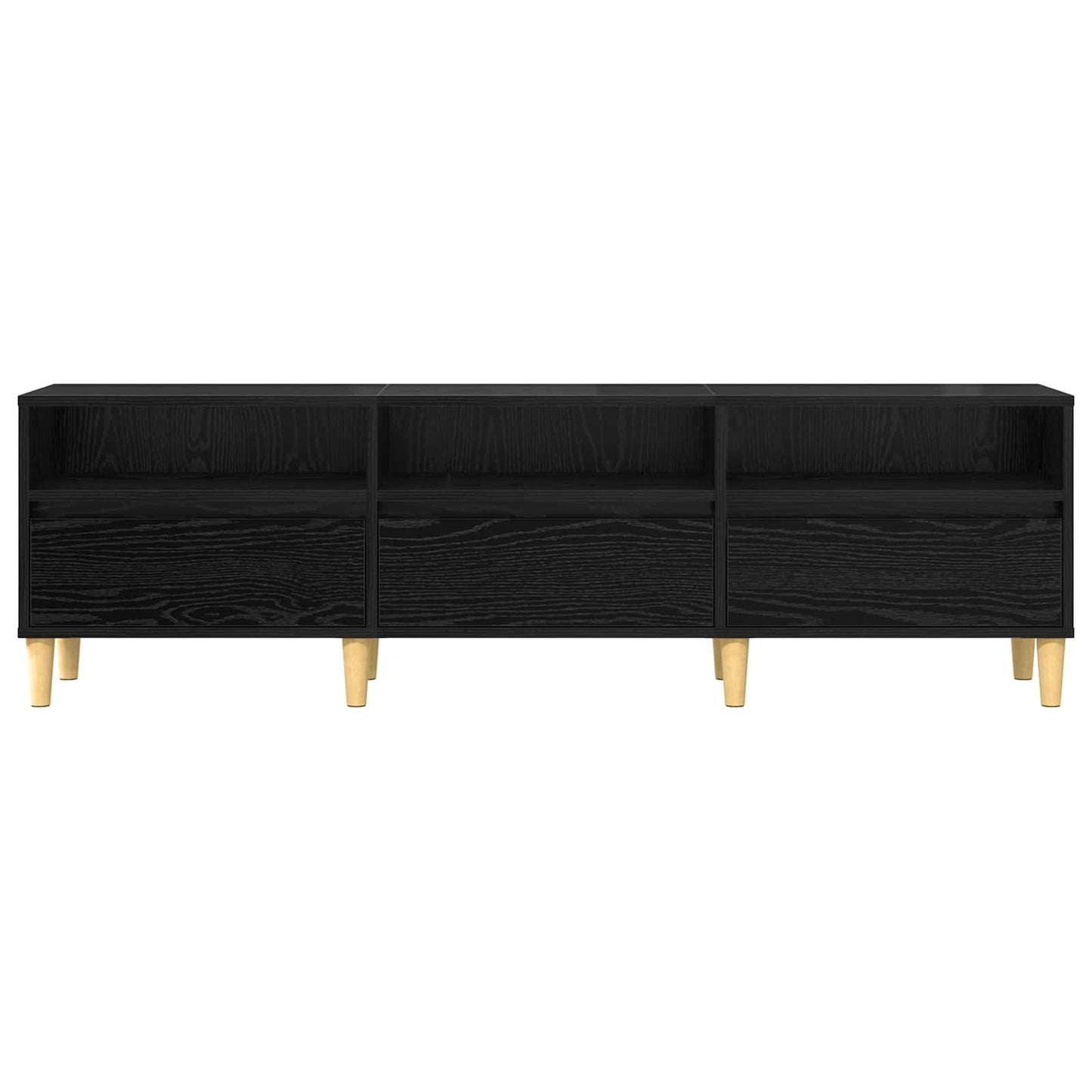 TV Cabinet 150 x 30 x 45 cm Black Oak Engineered Wood