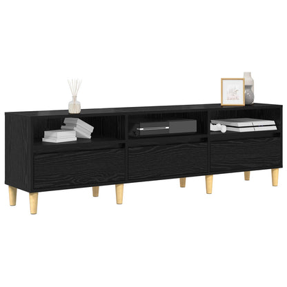 TV Cabinet 150 x 30 x 45 cm Black Oak Engineered Wood