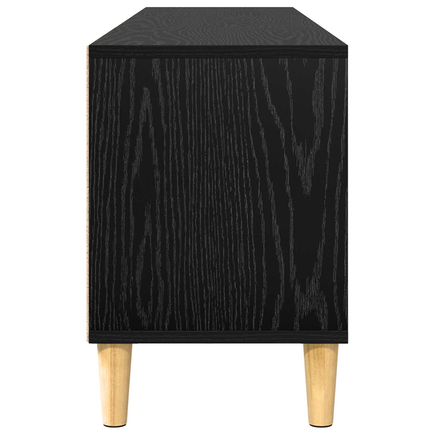 TV Cabinet 150 x 30 x 45 cm Black Oak Engineered Wood