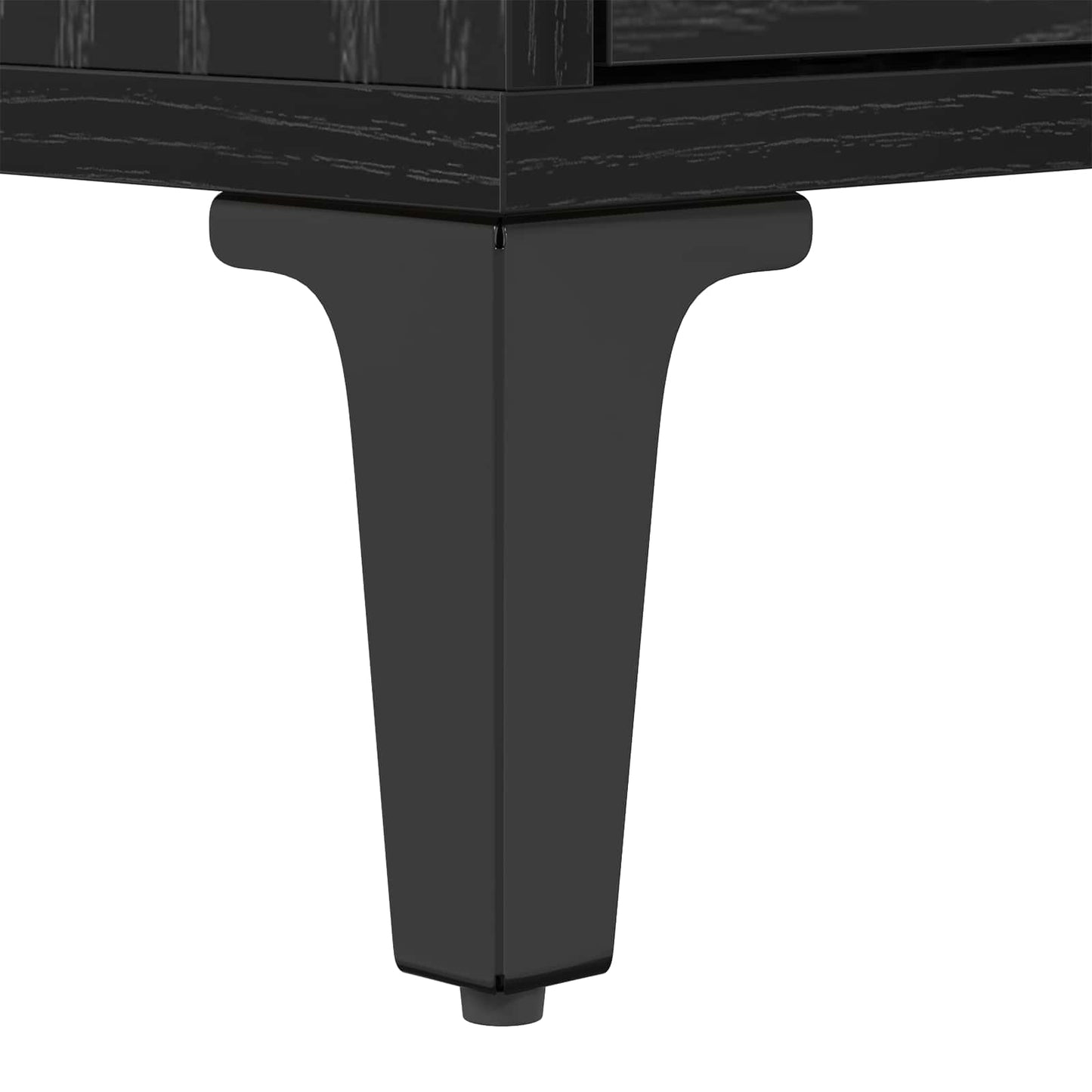 TV Cabinet Black Oak 150 x 30 x 45 cm Engineered Wood and Iron