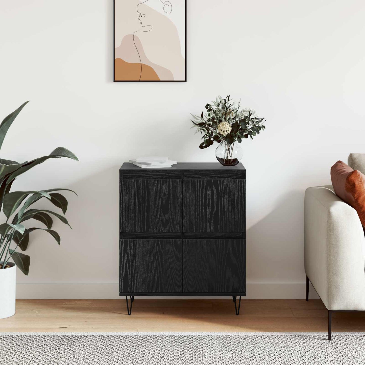 Sideboard Black Oak 60 x 35 x 70 cm