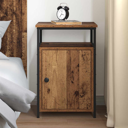 Bedside Cabinet with Drawer Old wood Engineered Wood