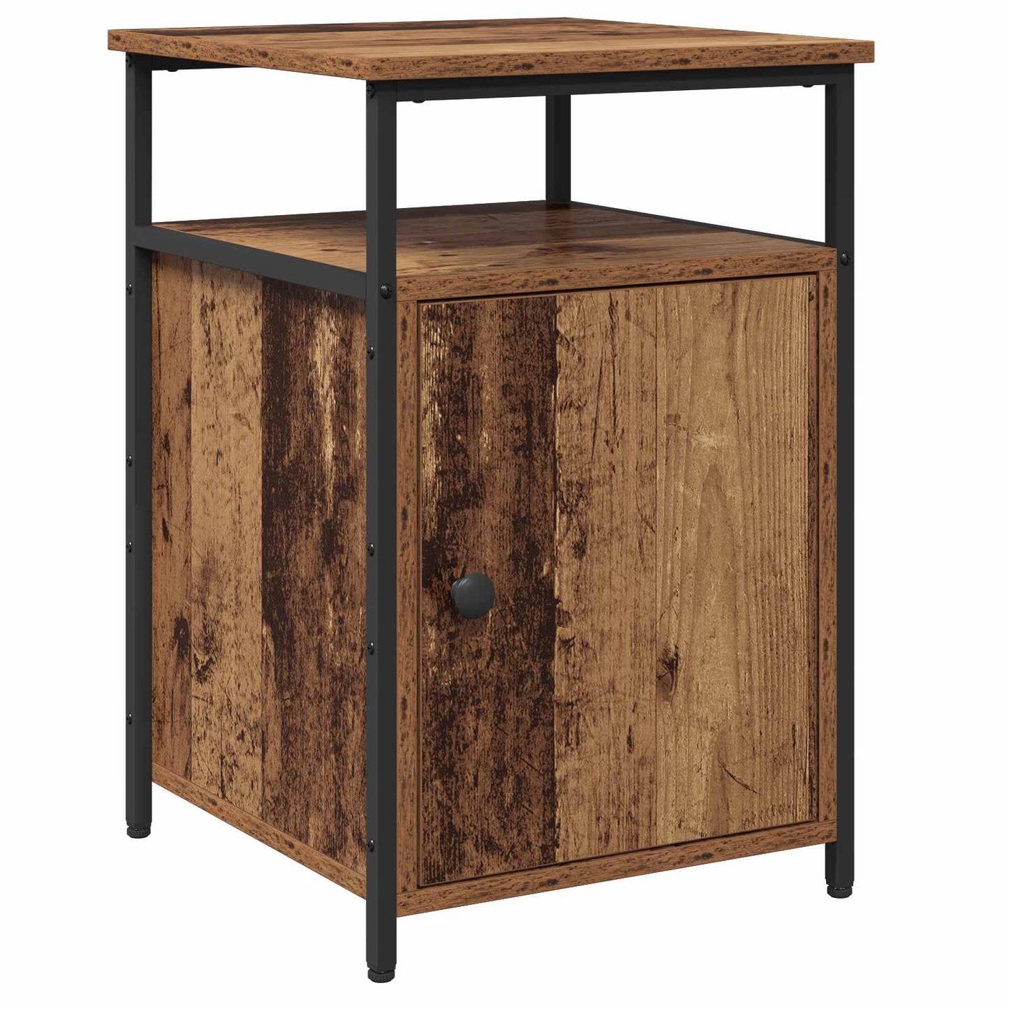 Bedside Cabinet with Drawer 2 pcs Old wood Engineered Wood