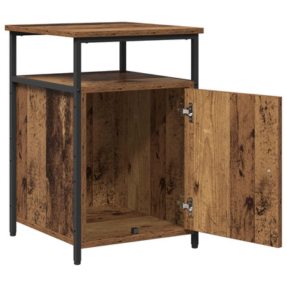 Bedside Cabinet with Drawer 2 pcs Old wood Engineered Wood