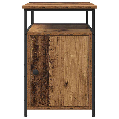 Bedside Cabinet with Drawer 2 pcs Old wood Engineered Wood