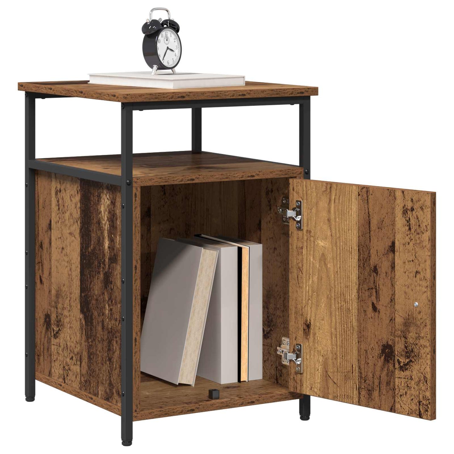 Bedside Cabinet with Drawer 2 pcs Old wood Engineered Wood
