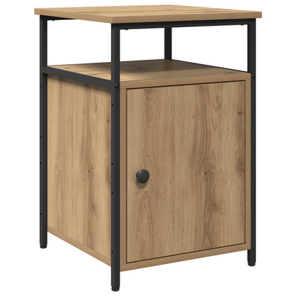 Bedside Cabinet with Drawer 2 pcs Artisan oak Engineered Wood