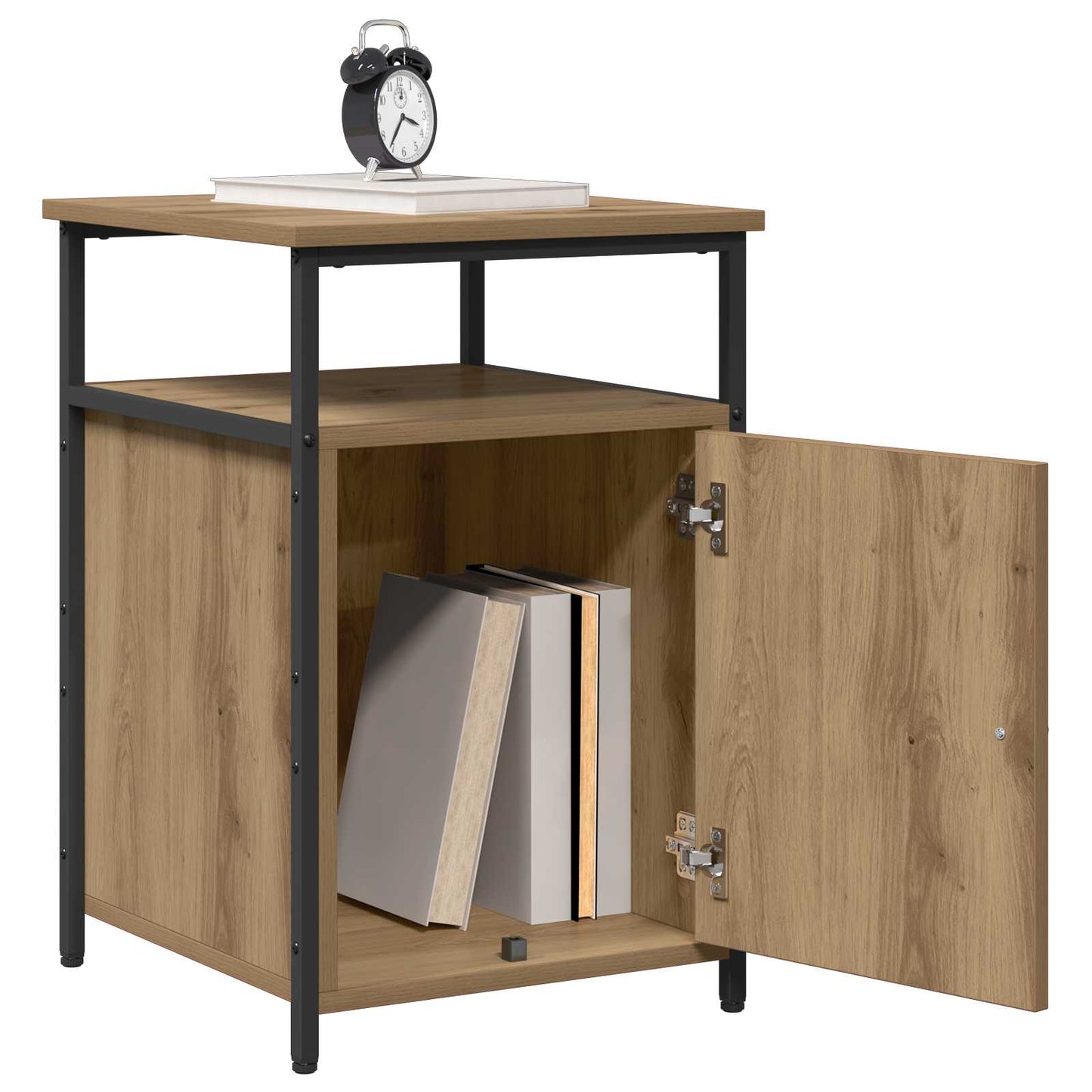 Bedside Cabinet with Drawer 2 pcs Artisan oak Engineered Wood