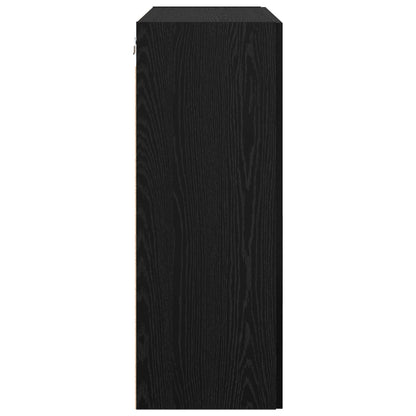 Wall Cabinet Black Oak 69.5 x 34 x 90 cm Engineered Wood