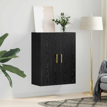 Wall Cabinet Black Oak 69.5 x 34 x 90 cm Engineered Wood