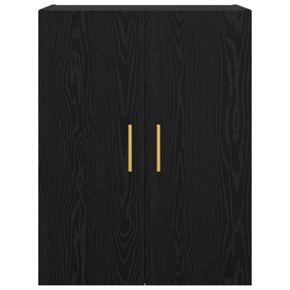 Wall Cabinet Black Oak 69.5 x 34 x 90 cm Engineered Wood