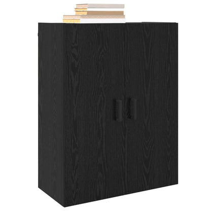 Wall Cabinet Black Oak 69.5 x 34 x 90 cm Engineered Wood