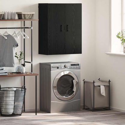 Wall Cabinet Black Oak 69.5 x 34 x 90 cm Engineered Wood