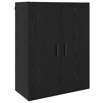 Wall Cabinet Black Oak 69.5 x 34 x 90 cm Engineered Wood