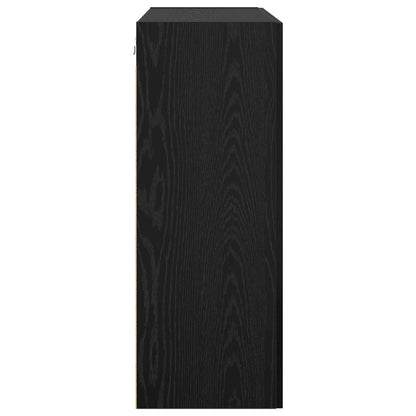 Wall Cabinet Black Oak 69.5 x 34 x 90 cm Engineered Wood