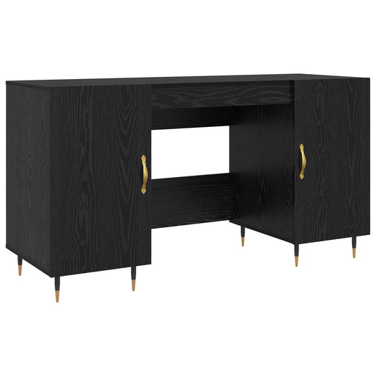 Desk Black oak Engineered wood 140 x 50 x 75 cm