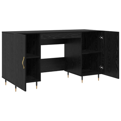 Desk Black oak Engineered wood 140 x 50 x 75 cm